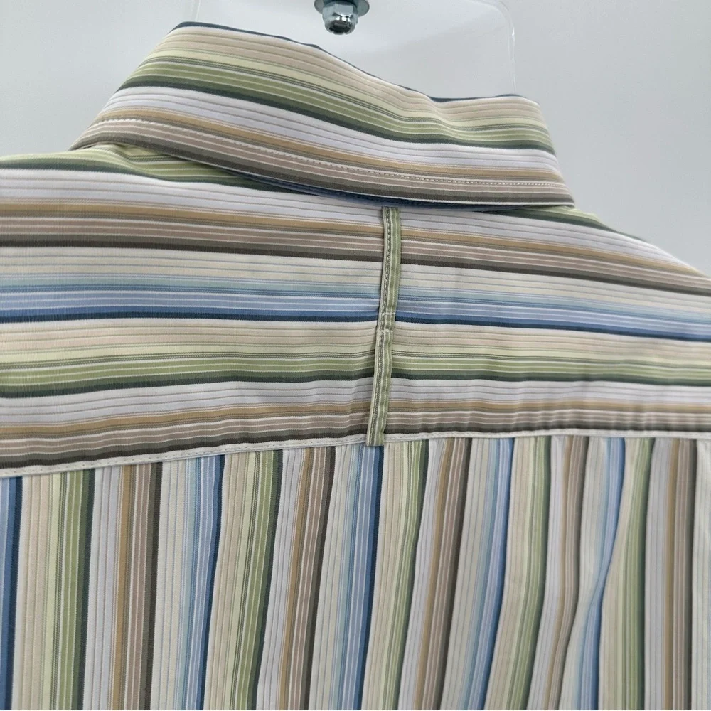 3/$15 Banana Republic Dress Shirt Mens XL Classic Fit Button Up Stripes 00s L/S